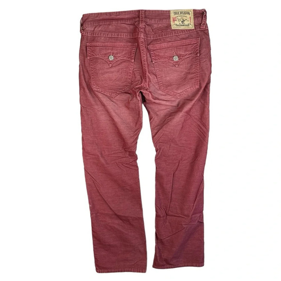 MJ58 Men’s True Religion Designer RICKY Straight Leg Corduroy Pants 36x34 - Picture 4 of 6